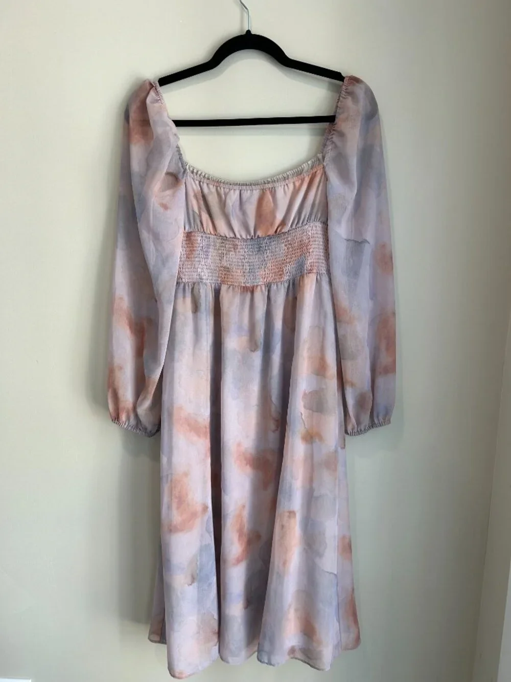 Aritzia‎ Wilfred Bella Slit Dress Small Watercolor Midi Romantic Cottagecore